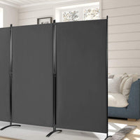 3-Panel Room Divider, Folding Privacy Screen with Durable Hinges Steel Base