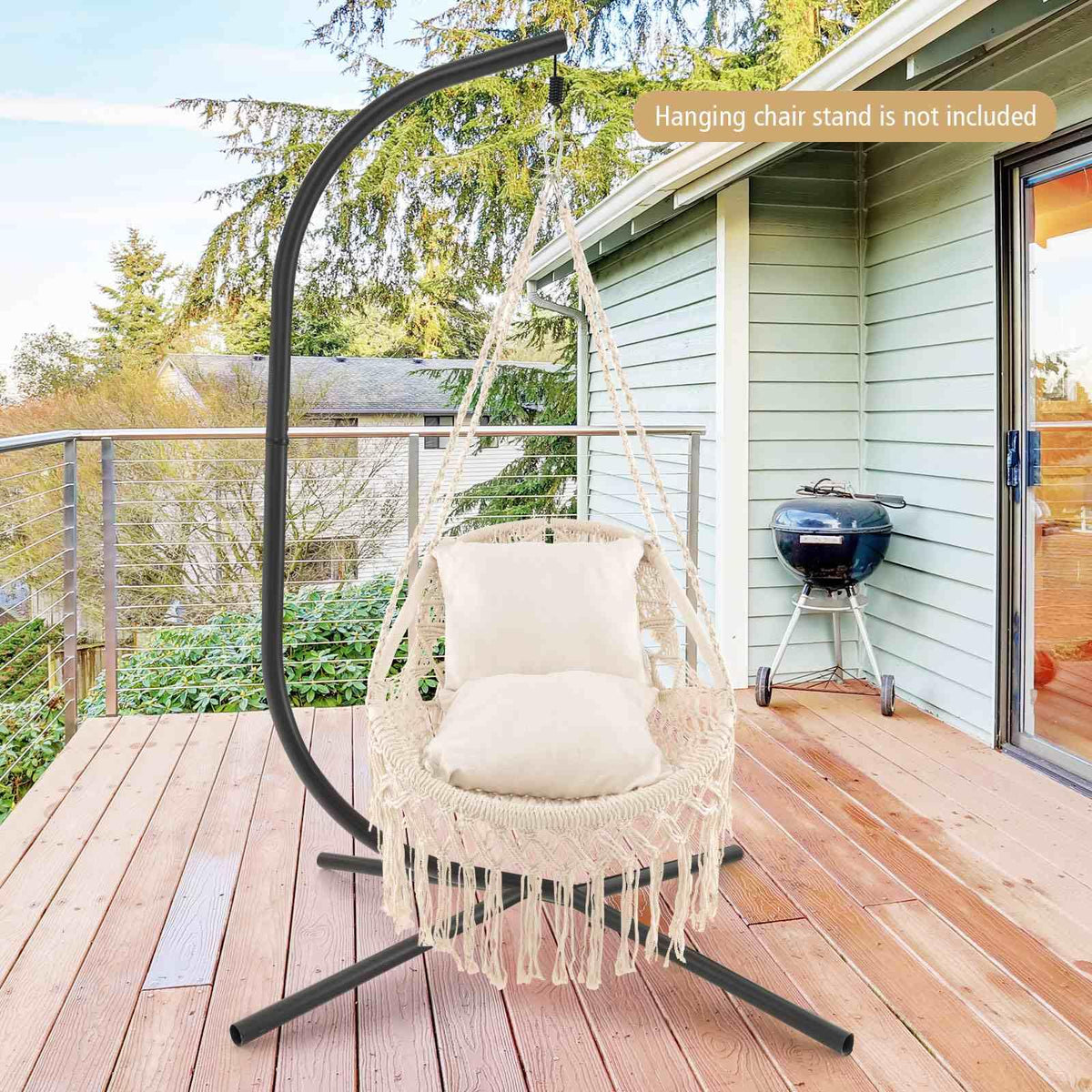 Hanging Hammock Chair with Soft Seat Cushions for Patio/Bedroom