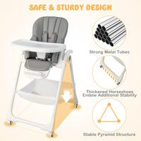 Convertible Infant Dining Chair with 7 Height for Babies and Toddlers