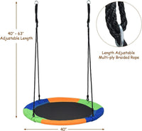 100 cm Flying Saucer Tree Swing for Kids, Play Swing