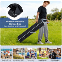 3 x 6 m Pop up Canopy Tent with 6 Sidewalls and Wheeled Bag