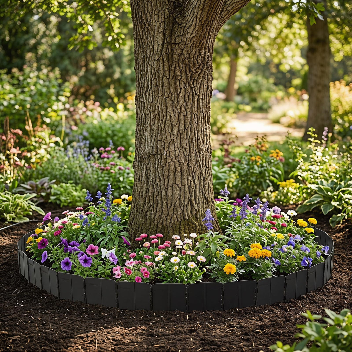 Plastic Garden Edging Kit Interlocking Design for Landscaping and Lawn
