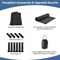 595 L Car Roof Bag with Door Hooks and Non-slip Mat