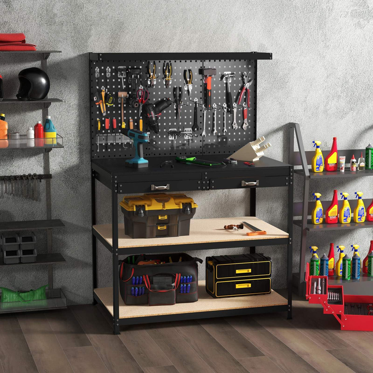 121 x 61 cm Workbench, 230 kg Heavy-Duty Work Table