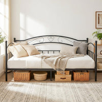 Giantex Metal Daybed Frame, 190 x 90 cm Sofa Bed with Classic Headboard