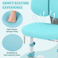 Kids Chair, Ergonomic Children Study Desk Chair with Adjustable Double Backrest