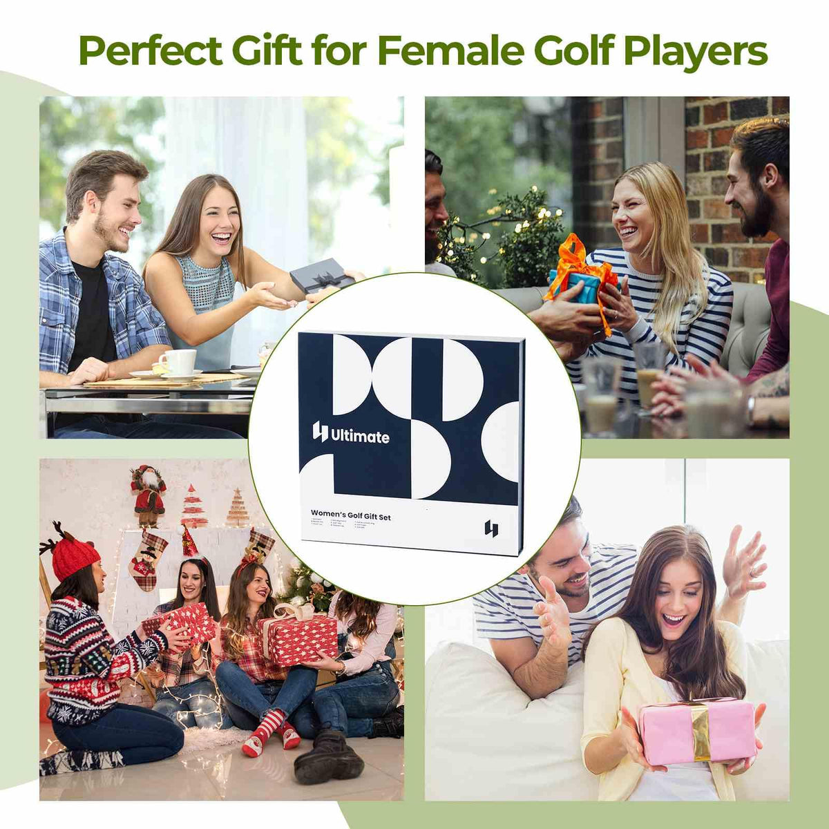 Golf Gift Set for Women with Golf Balls Golf Tees Golf Towel Golf Belt