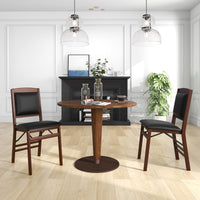 Giantex Dining Chair Set of 2, Folding Chairs w/Padded Seat & Soft Backrest, Rubber Wood Frame