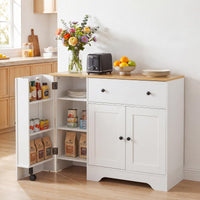 Giantex Buffet Cabinet with Storage, 105cm Modern Sideboard with 3 Doors, Drawer and Shelves