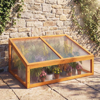 Wood Cold Frame Greenhouse, Portable Raised Planter Bed Protection