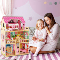 Toddler Fully Furnished Playhouse with 3 Stories for Kids