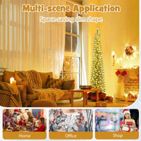 Artificial Christmas Tree with Branch Tips and Warm LED Lights