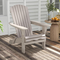Folding Adirondack Chair Set of 2 with High Backrest and Wide Armrests