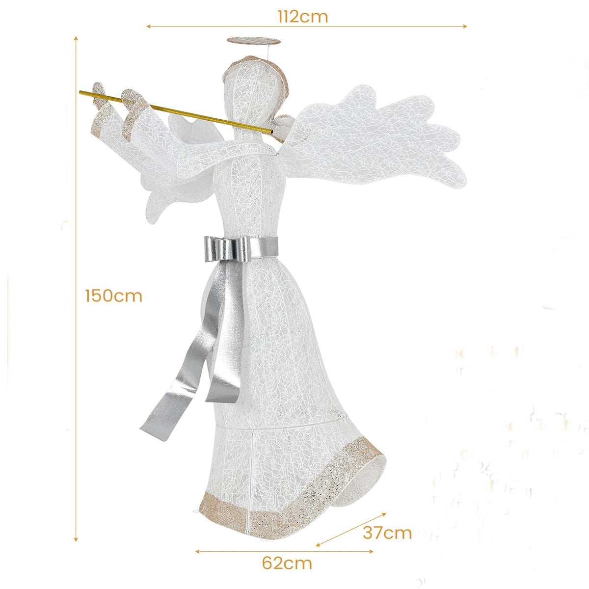 LED Christmas Light, Pre-lit Lighted 3D Angel