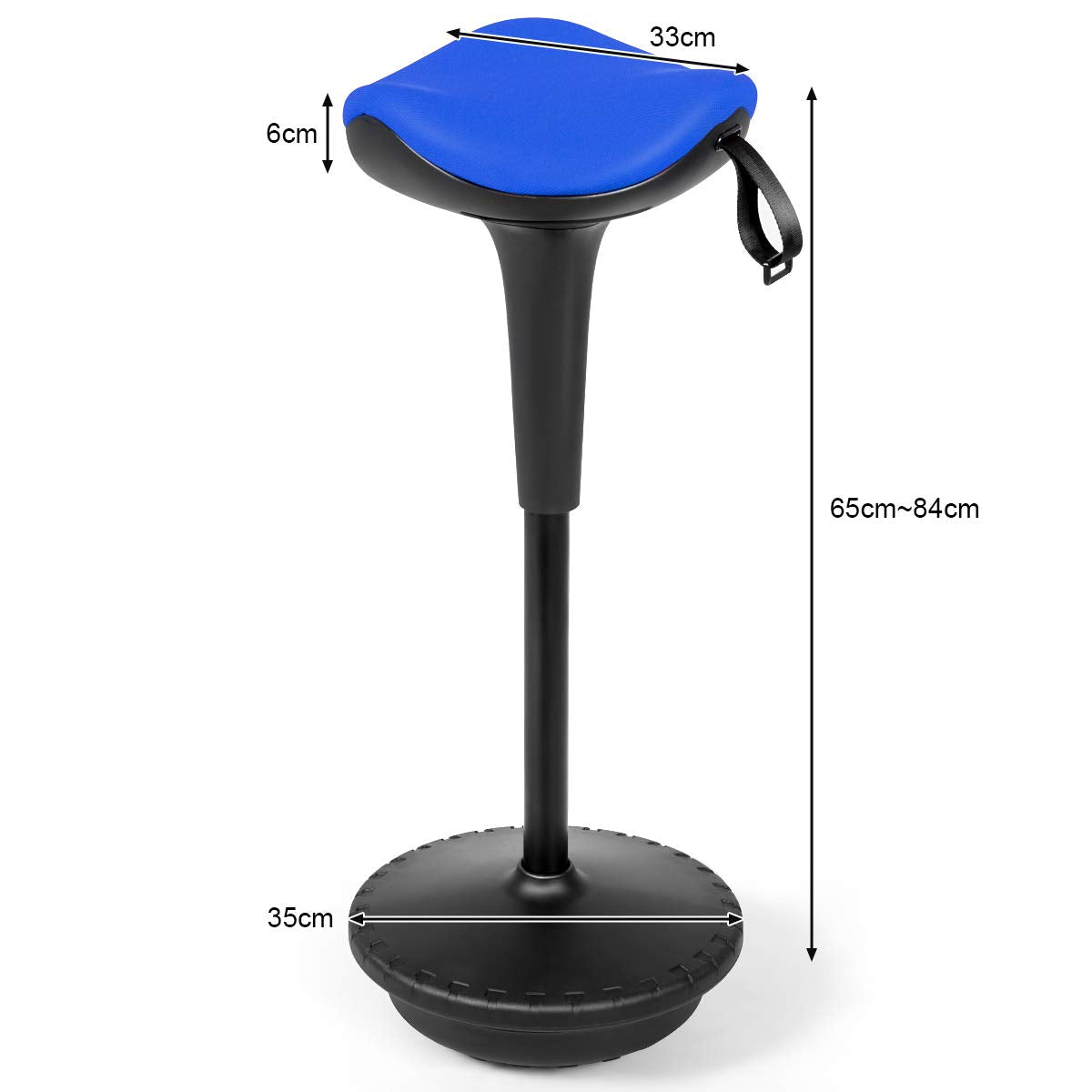Wobble Stool, Tilting Balance Chair, 360° Swivel, Standing Desk