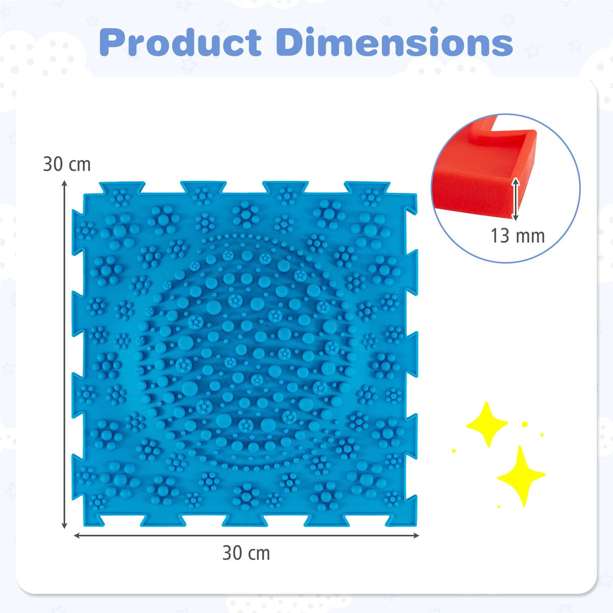 6 PCS Sensory Mats for Kids with Rich Colors for Children Aged 3+ Years Old