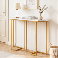 Giantex Modern Gold Console Table, 110 CM Narrow Entryway Table