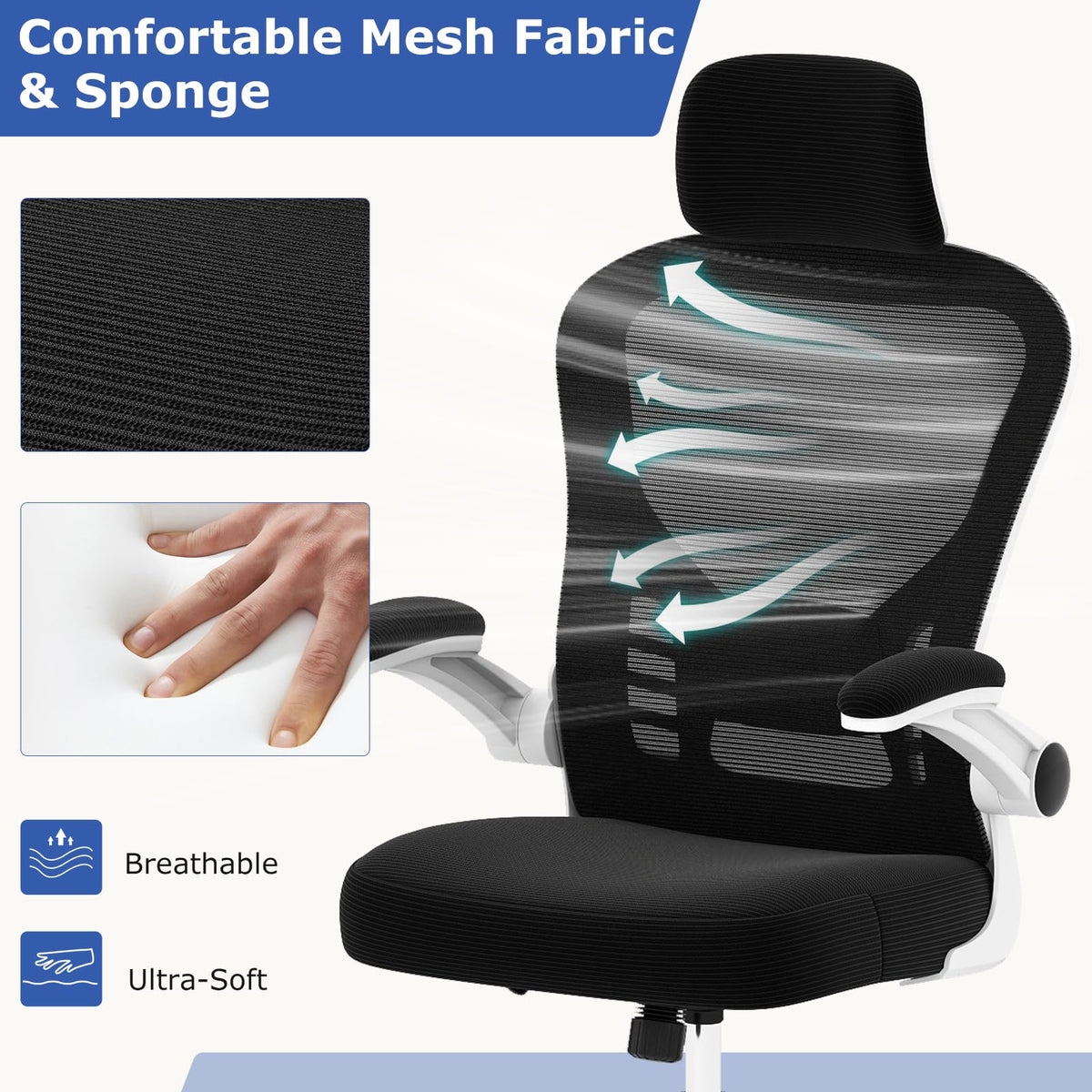 Giantex Ergonomic Mesh Office Chair with Adjustable Headrest