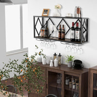 Giantex Wall Mounted Wine Rack, Wine Display Shelf