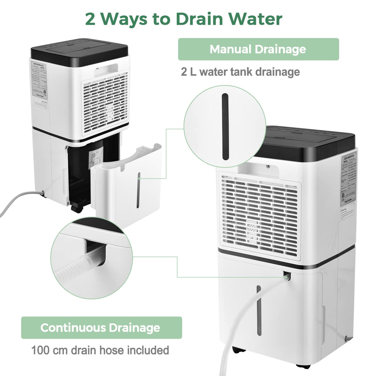 12L 140㎡ Dehumidifier with 3 Modes and 12H Timer and LED Indicator