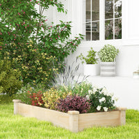 Giantex 48" x 24" x 10" Wooden Raised Garden Bed, Rectangular Planter Box