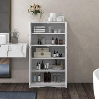 Bathroom Storage Cabinet Linen Storage Cabinet with Doors and Adjustable Shelves