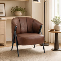 Single Sofa with Adjustable Foot Pads for Home Office or Living Room