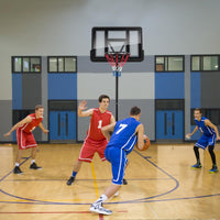 Basketball Hoop Stand, Rim Height Adjustable 4.25ft - 10ft, 44" Backboard, Basketball Stand System with Net