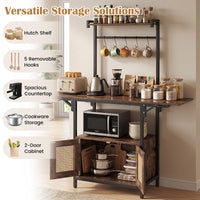 Giantex Bakers Rack Microwave Stand Drop Leaf