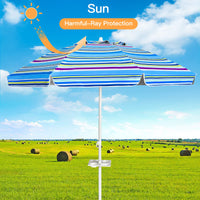 Giantex 7.2 Ft Beach Umbrella, Patio Sunshade Umbrella with Sand Anchor