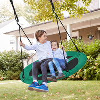 100cm Saucer Tree Swing with Adjustable Ropes and Carabiners for Kids