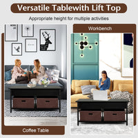 Giantex Lift Top Coffee Table, Pop-up Central Table w/Lifting Tabletop, Console Table for Living Room