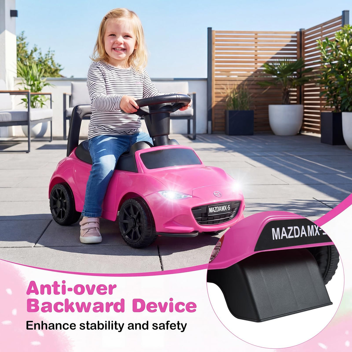 Toddler Ride on Toy, Foot to Floor Kid Sliding Car with Under-Seat Storage