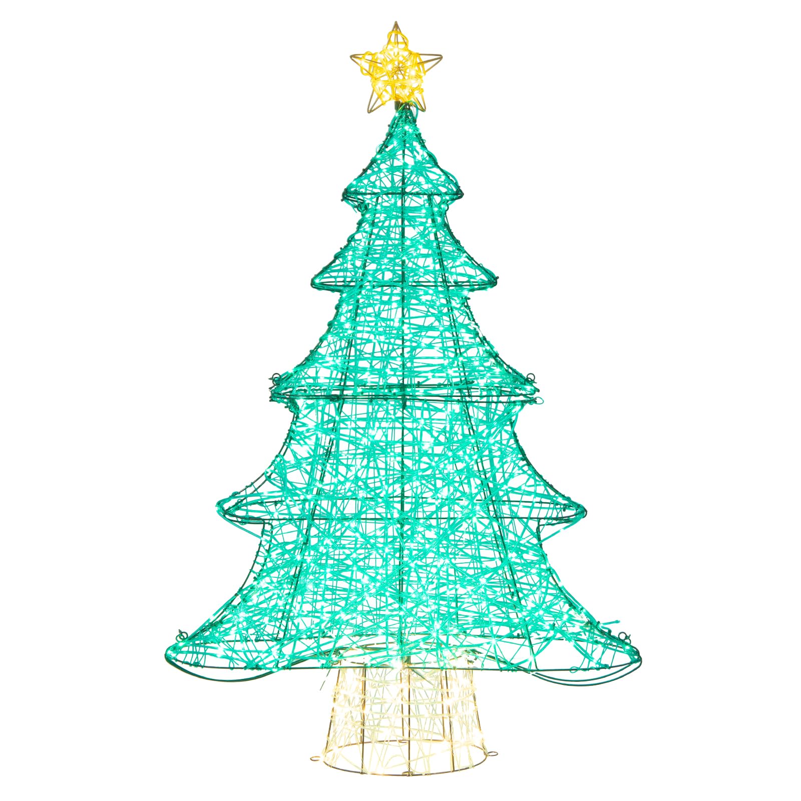 124CM Pre-lit Artificial Christmas Tree, Xmas Tree Decor with 520