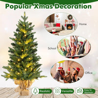 90cm Pre-Lit Artificial Christmas Tree with 50 LED Lights