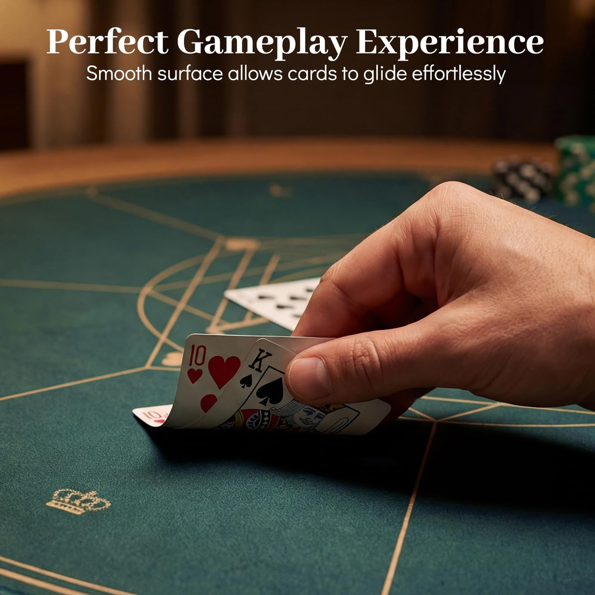 Round Poker Mat for Texas Hold'em 100 cm/120 cm/140 cm