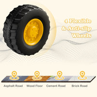 Kids Ride-on Excavator Construction Bulldozer Truck with Adjustable Bucket