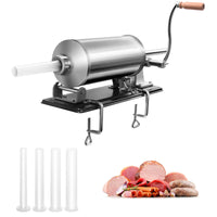 4.8L Stainless Steel Sausage Stuffer Maker Meat Filler Commercial