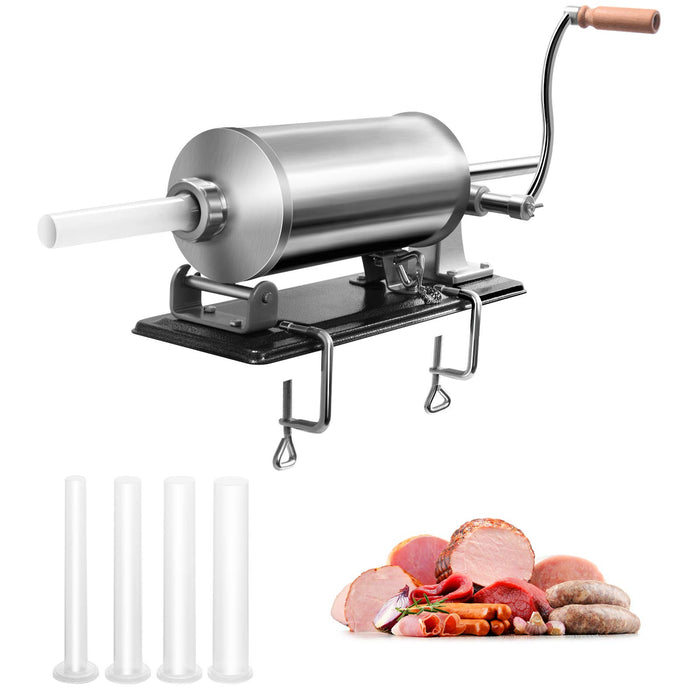 4.8L Stainless Steel Sausage Stuffer Maker Meat Filler Commercial