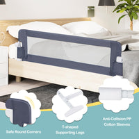 152cm x 42cm Foldable Swing Down Baby Bed Guard Rail
