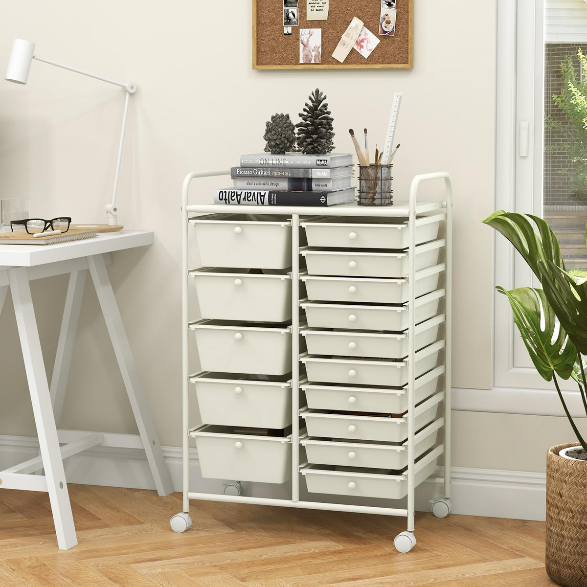 Giantex 15-Drawer Rolling Storage Cart