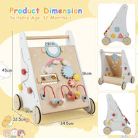 7 in 1 Push and Pull Learning Walker with Multi-Activity Toys for Kids