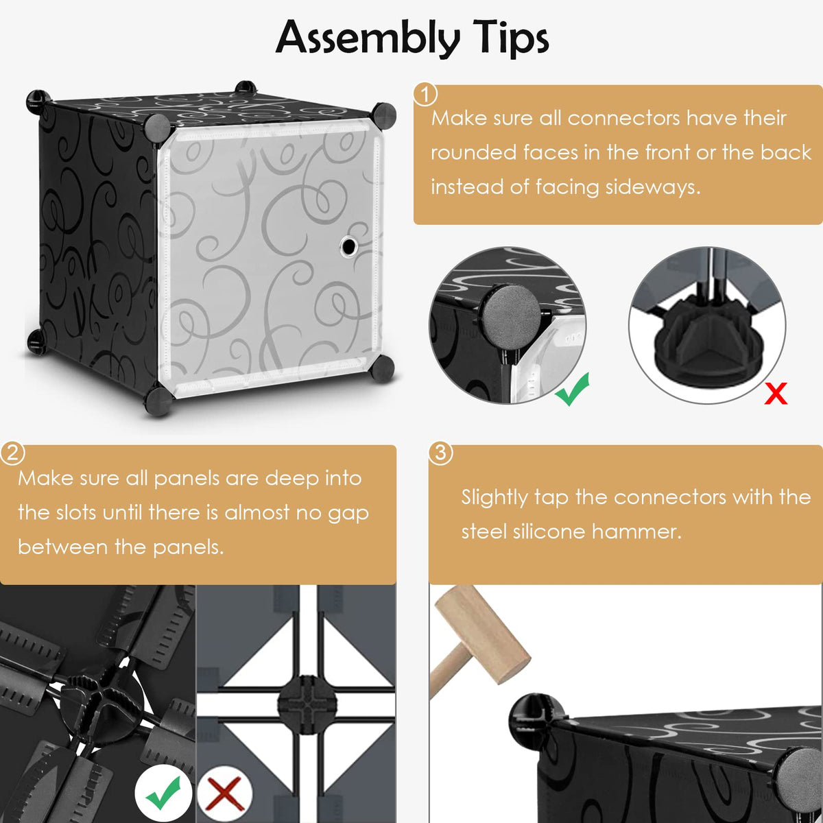 12-Cube Modular Storage Cabinet, DIY Plastic Shoebox