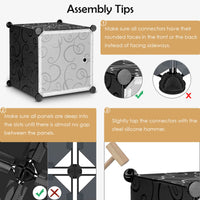 12-Cube Modular Storage Cabinet, DIY Plastic Shoebox