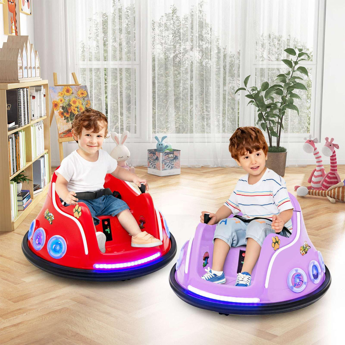 Kids Ride On Car, 12V Electric Bumper Car for Children W/Remote Control