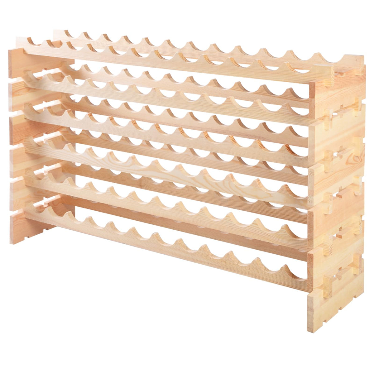 Stackable Modular Wine Rack 6-Tier 72 Bottles Wine Bottle Holder