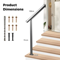 Wall Mount Adjustable Galvanized Steel Handrail for Outdoor Steps