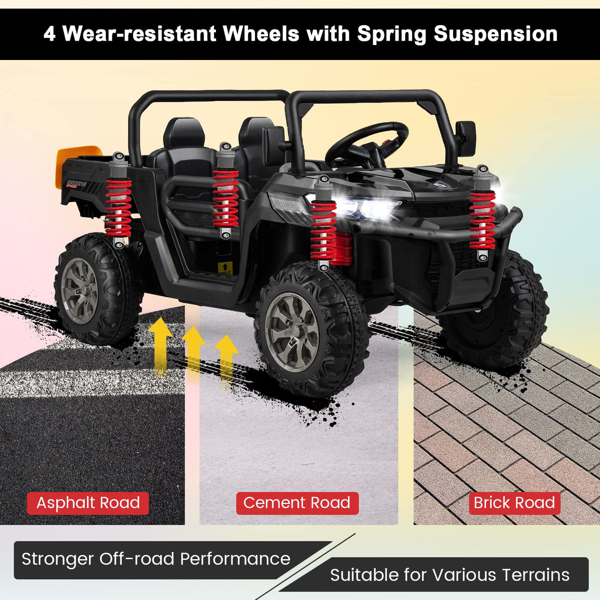 12V 2-Seater Kids Ride On Dump Truck with Shovel and Remote Control