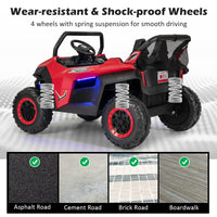 2-Seater Ride on Car, 12V Electric UTV w/Remote Control, Spring Suspension, High/Low Speed