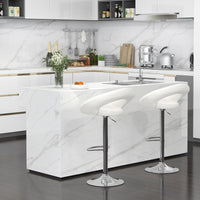 Swivel Bar Stool Set of 2 Height Adjustable with Hollow Back